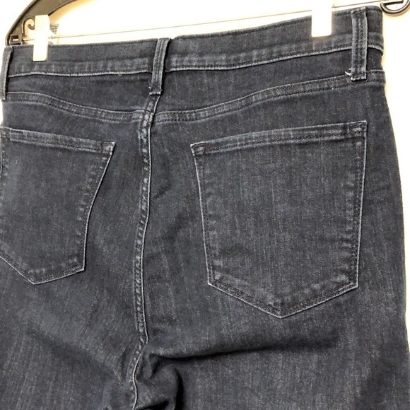 Banana Republic High Rise Skinny, Dark Wash, Raw Hem Jean - Picture 5 of 11